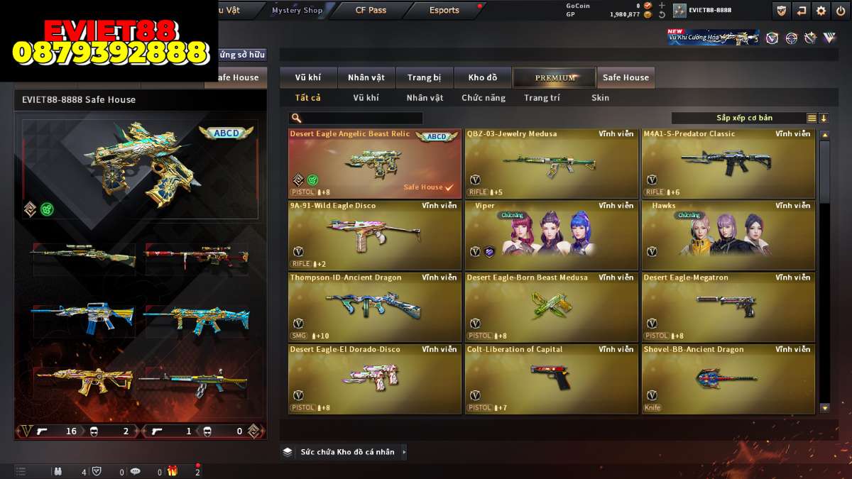 shop acc cf uy tin gia re